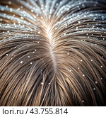 Dandruff problem. A head with itchy head. Стоковое AI-изображение, AI-художник Виктор Застольский / Фотобанк Лори