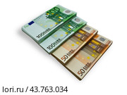 Евро купюры на белом фоне. Euro banknotes money. Стоковое фото, фотограф Татьяна Д / Фотобанк Лори