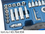 Комплект инструментов на белом фоне. Kit of tools for repair of technique. Стоковое фото, фотограф Татьяна Д / Фотобанк Лори