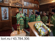Епископ Балашинский и Орехово-Зуевский Николай в престольный праздник Серафимовского храма Балашихи (2024 год). Редакционное фото, фотограф Дмитрий Неумоин / Фотобанк Лори