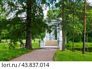 Мраморный мост. Екатерининский парк.  Музей-заповедник Царское Село. Пушкин. Санкт-Петербург. Россия (2024 год). Редакционное фото, фотограф E. O. / Фотобанк Лори