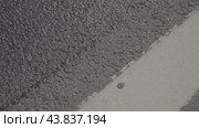Новый асфальт, щебеночный-мастичный слой, трасса, дорога new asphalt, crushed stone-mastic layer, highway, road. Стоковое видео, видеограф Опока Алексей / Фотобанк Лори