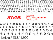 SMB concept binary code 3d illustration. Стоковая иллюстрация, иллюстратор Максим Иванов / Фотобанк Лори