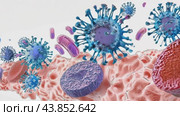 Animated background with bacteria and viruses. Стоковое AI-видео, аниматор Юрий Поздников / Фотобанк Лори