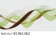 Abstract curves background. Smooth curves with gradients in black green brown colors. Captivating vector illustration. Стоковое AI-видео, аниматор Ирина Ручушкина / Фотобанк Лори