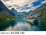 Geiranger fjord, Beautiful Nature Norway (2019 год). Стоковое фото, фотограф Андрей Армягов / Фотобанк Лори