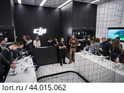 MOSCOW RUSSIA:01 APR 2017 - DJI Quadcopter Drone store opening ceremony in Moscow. Редакционное фото, фотограф Андрей Армягов / Фотобанк Лори