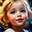 Рисунок-портрет: красивая маленькая девочка | Portrait drawing: beautiful little girl. Стоковое AI-изображение, AI-художник Данил Рыбаков / Фотобанк Лори