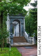 Marble Bridge (Palladian Bridge) in Catherine Park Tsarskoe Selo, Pushkin, St. Petersburg, Russia (2024 год). Стоковое фото, фотограф Михаил Аккуратoв / Фотобанк Лори