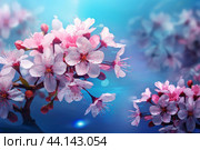 Refreshing Spring flower background. Generate Ai. Стоковое AI-изображение, AI-художник Иван Рябоконь / Фотобанк Лори