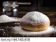 Sufganiyot powdered sugar. Generate Ai. Стоковое AI-изображение, AI-художник Иван Рябоконь / Фотобанк Лори