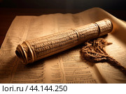 Torah papyrus background. Generate Ai. Стоковое AI-изображение, AI-художник Иван Рябоконь / Фотобанк Лори