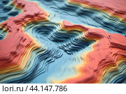 Graphical Topographic height map. Generate Ai. Стоковое AI-изображение, AI-художник Иван Рябоконь / Фотобанк Лори