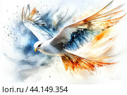 Финист Ясный Сокол, волшебная птица. Стоковое AI-изображение, AI-художник Щеголева Ольга / Фотобанк Лори