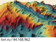 Comprehensive Topographic height map. Generate Ai. Стоковое AI-изображение, AI-художник Иван Рябоконь / Фотобанк Лори