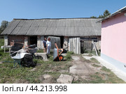 Жилой дом и двор в селе Творишино брянской области (2024 год). Редакционное фото, фотограф Дмитрий Неумоин / Фотобанк Лори