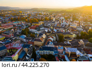 Aerial view of Czech town of Sumperk. Стоковое фото, фотограф Яков Филимонов / Фотобанк Лори