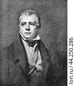 Sir Walter Scott, 1771 - 1832, Scottish novelist, poet, historian, collector of antiquities, lawyer and playwright. Стоковое фото, фотограф Константин Тимофеев / Фотобанк Лори