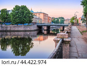 Старо-Никольский мост через Крюков канал, Семимостье, Санкт-Петербург (2017 год). Стоковое фото, фотограф Baturina Yuliya / Фотобанк Лори