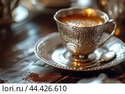 Strong Arabic coffee. Generate Ai. Стоковое AI-изображение, AI-художник Иван Рябоконь / Фотобанк Лори