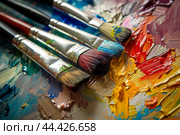 Imaginative Art multicolored splatter drawing tools. Generate ai. Стоковое AI-изображение, AI-художник Иван Рябоконь / Фотобанк Лори