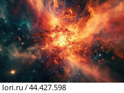 Beginning universe explosion. Generate ai. Стоковое AI-изображение, AI-художник Иван Рябоконь / Фотобанк Лори
