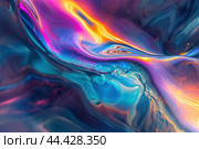 Ephemeral Abstract fluid holographic. Generate Ai. Стоковое AI-изображение, AI-художник Иван Рябоконь / Фотобанк Лори