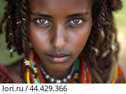 Resilient Beautiful ethiopian girl. Generate Ai. Стоковое AI-изображение, AI-художник Иван Рябоконь / Фотобанк Лори