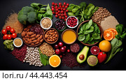 Health food for fitness concept. Стоковое AI-изображение, AI-художник Veniamin Kraskov / Фотобанк Лори