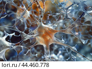 Neural network close-up 3d illustration. Стоковое AI-изображение, AI-художник Иван Рябоконь / Фотобанк Лори
