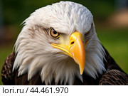 Bald eagle - haliaeetus leucocephalus closeup. Стоковое AI-изображение, AI-художник Veniamin Kraskov / Фотобанк Лори