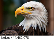 Bald eagle - haliaeetus leucocephalus closeup. Стоковое AI-изображение, AI-художник Veniamin Kraskov / Фотобанк Лори