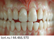 Human teeth and gums closeup texture. Стоковое AI-изображение, AI-художник Иван Рябоконь / Фотобанк Лори