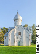 Church of St. Blasius. Veliky Novgorod, Russia (2019 год). Редакционное фото, фотограф Belikart / Фотобанк Лори