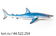 Blue shark (Prionace glauca) on white background. Стоковое AI-изображение, AI-художник Veniamin Kraskov / Фотобанк Лори