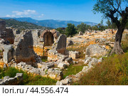 Ruins of the ancient Lycian city of Andriake. Стоковое фото, фотограф Яков Филимонов / Фотобанк Лори