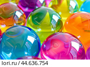 Highresolution image featuring a multitude of glossy, multicolored spheres. Стоковое AI-изображение, AI-художник Иван Рябоконь / Фотобанк Лори