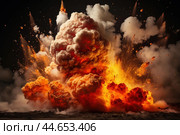 Overpowering Strong explosions dramatic hands. Generate Ai. Стоковое AI-изображение, AI-художник Иван Рябоконь / Фотобанк Лори