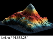 Scaled Topographic height map. Generate Ai. Стоковое AI-изображение, AI-художник Иван Рябоконь / Фотобанк Лори