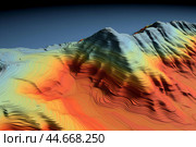 Relative Topographic height map. Generate Ai. Стоковое AI-изображение, AI-художник Иван Рябоконь / Фотобанк Лори