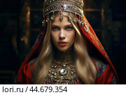 Regal elegance: portrait of a majestic queen. Стоковое AI-изображение, AI-художник Иван Рябоконь / Фотобанк Лори