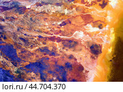 Environmental pollution from the extraction of copper ore. View from above. Martian landscape. Стоковое фото, фотограф Евгений Ткачёв / Фотобанк Лори