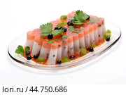 Dish of aspic isolated on white background. Стоковое AI-изображение, AI-художник Veniamin Kraskov / Фотобанк Лори