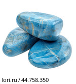 Blue polished gemstones on transparent background. Стоковое AI-изображение, AI-художник Иван Рябоконь / Фотобанк Лори