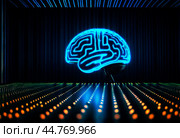 The concept of high technology development, artificial intelligence, super brain, robotics development,The concept of high technology development, artificial intelligence, super brain, robotics development,The concept of high technology development, artificial intelligence, super brain, robotics development,Концепция развития высоких технологий,исскуственный интелект,супер мозг,развитие робототехники. Стоковое AI-изображение, AI-художник Миронов Павел / Фотобанк Лори