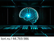 The concept of high technology development, artificial intelligence, super brain, robotics development,The concept of high technology development, artificial intelligence, super brain, robotics development,The concept of high technology development, artificial intelligence, super brain, robotics development,Концепция развития высоких технологий,исскуственный интелект,супер мозг,развитие робототехники. Стоковое AI-изображение, AI-художник Миронов Павел / Фотобанк Лори