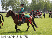 Россия. Бородино. Реконструкция Бородинской битвы 1812 года во время фестиваля "Стойкий оловянный солдатик" (2012 год). Стоковое фото, фотограф Ерохин Дмитрий Викторович / Фотобанк Лори
