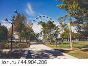 Крым, Евпатория, курорт, аттракцион, колесо обозрения, парк, городская среда. Стоковое фото, фотограф Андрей Макаренко / Фотобанк Лори