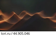 Abstract 3d gold flow wave on dark background. Future mesh or sound grid. Digital data structure. Futuristic technology concept. Motion animation. Стоковое AI-видео, аниматор Анна Маркина / Фотобанк Лори