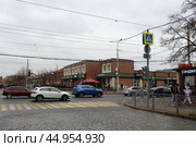 Перекрёсток улиц Горького и Профессора Баранова в Калининграде (2022 год). Редакционное фото, фотограф Free Wind / Фотобанк Лори